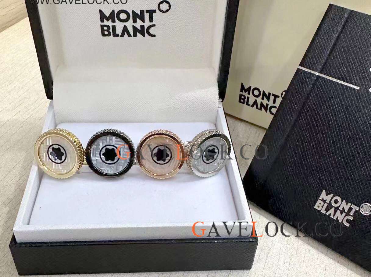 Low Price Copy Montblanc Gear Cufflinks Yellow Gold Men Gifts